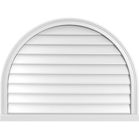 Ekena Millwork Round Top Surface Mount PVC Gable Vent w/ 2"W x 2"P Brickmould Sill Frame, 40"W x 30"H GVPRT40X3003SN